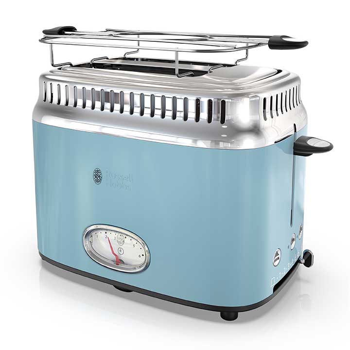 Toasters Retro Style Stainless Steel Glass Accent Russell Hobbs